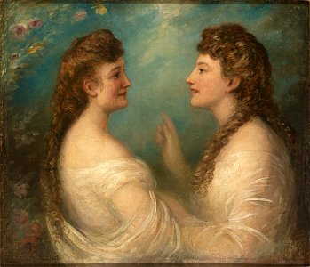 Eduard von Heuss Portrait Elisabeth und Sophie Kraetzer