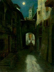 Eduard Majsch - Night Watch in the Old Town (Zell am See^) - O 2118 - Slovak National Gallery