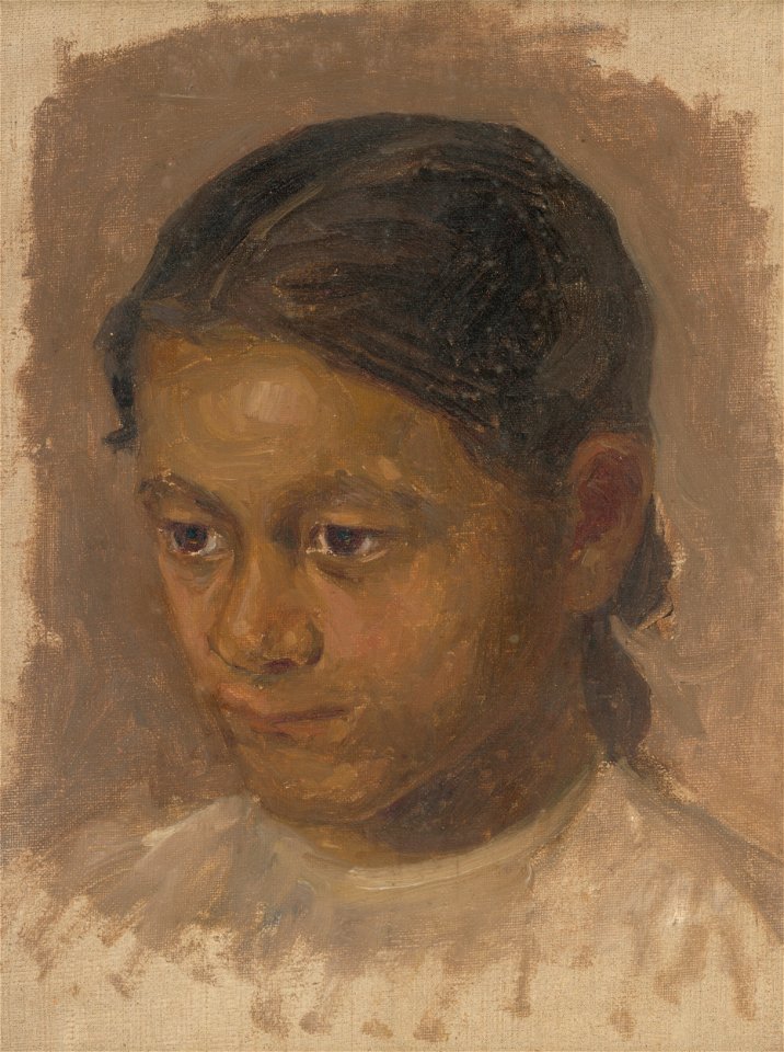 Eduard Putra - Head Study of a Girl - O 761 - Slovak National Gallery