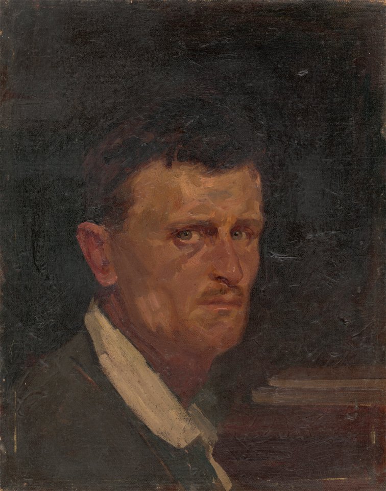 Eduard Putra - Self-Portrait in Three Quarter Profile - O 762 - Slovak National Gallery