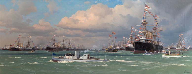 Eduardo De Martino (1838-1912) - The Naval Review at Spithead, 26 June 1897 - RCIN 405260 - Royal Collection
