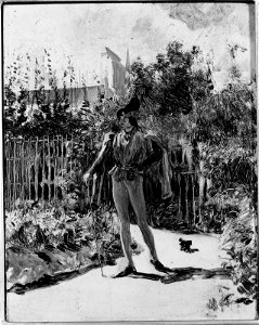 Eduardo Zamacois y Zabala - Man in Sixteenth-century Costume in a Garden - RES.29.29 - Museum of Fine Arts