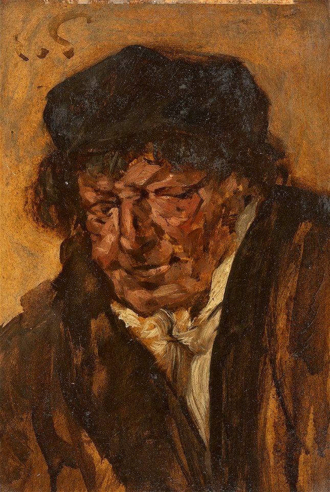 Eduard von Gebhardt Bildnis eines Mannes mit Barett