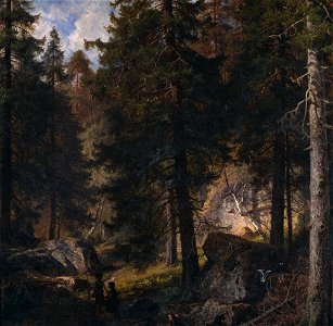 Edvard Bergh - In the Forest - NM 1054 - Nationalmuseum. Free illustration for personal and commercial use.
