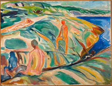 Edvard Munch - Bathing Men on Rocks - MM.M.00882 - Munch Museum