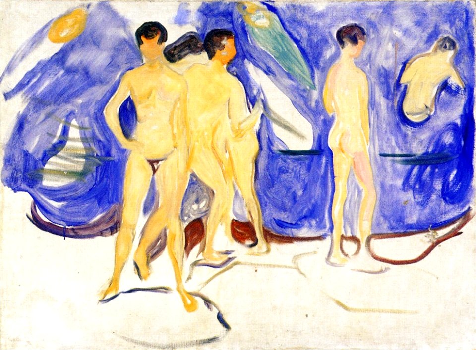 Edvard Munch - Bathing Young Men (1)