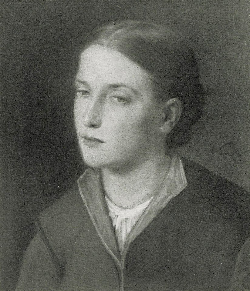 Eduard von Gebhardt - Weiblicher Studienkopf c. 1861