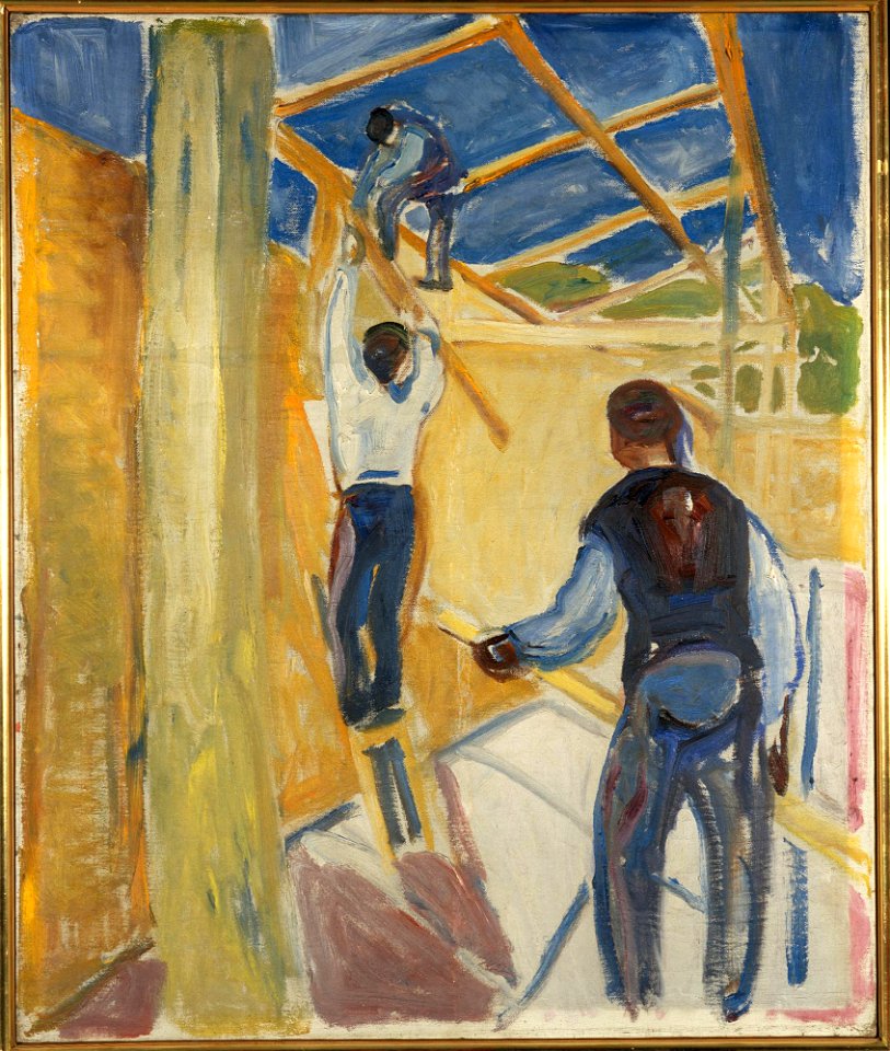 Edvard Munch - Building Workers in the Studio - MM.M.00161 - Munch Museum