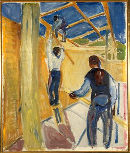Edvard Munch - Building Workers in the Studio - MM.M.00161 - Munch Museum