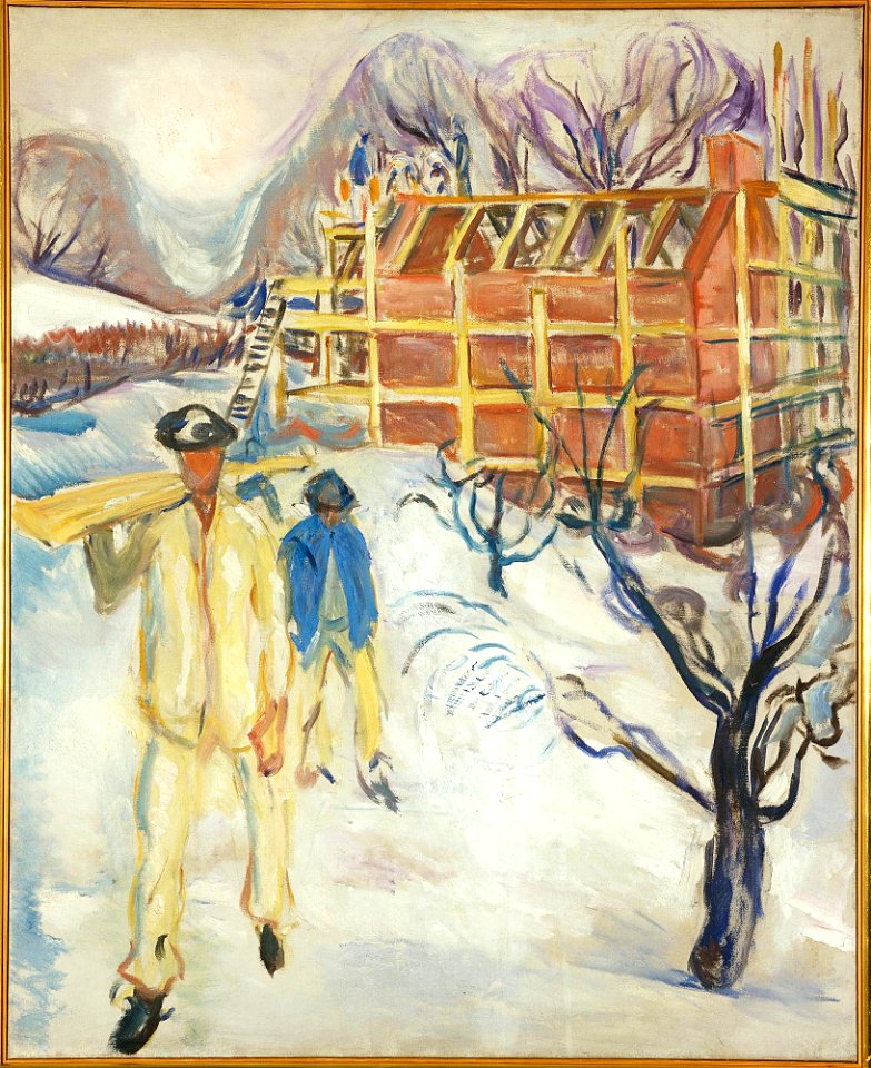 Edvard Munch - Building Workers in Snow - MM.M.00408 - Munch Museum
