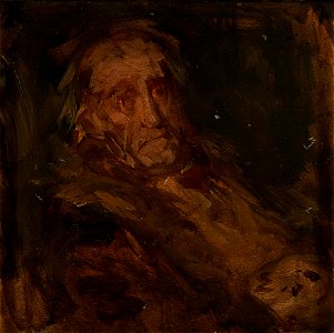 Eduard von Gebhardt Studie eines alten Mannes im Lehnstuhl