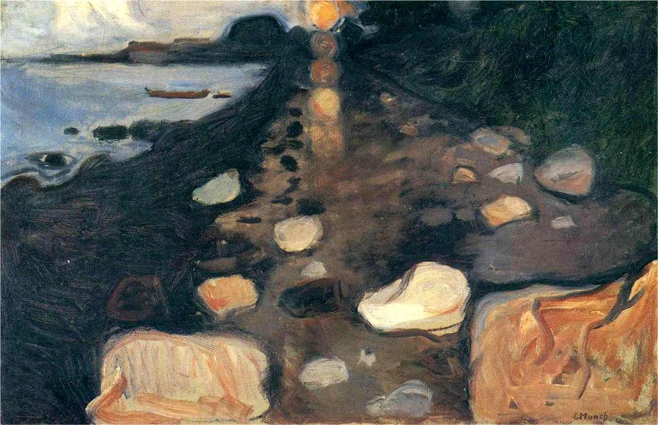 Edvard Munch - Moonlight on the Beach (1892)