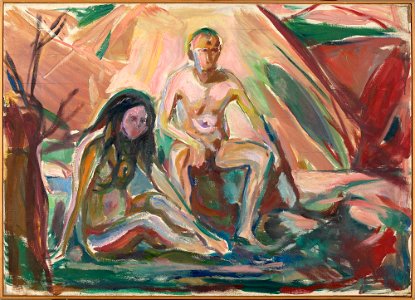 Edvard Munch - Naked Man and Woman, Seated - MM.M.00299 - Munch Museum