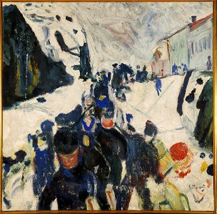 Edvard Munch - Walking in Snow - MM.M.00286 - Munch Museum