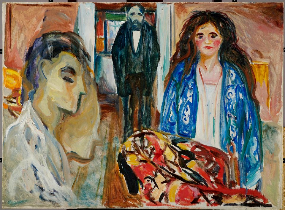 Edvard Munch - The Artist and His Model. Jealousy-Theme - MM.M.00497 - Munch Museum