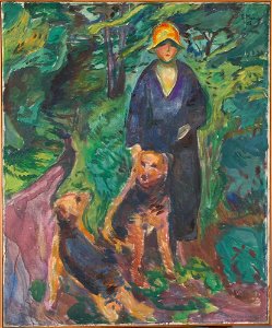 Edvard Munch - Woman with Airdale Terrier - MM.M.00436 - Munch Museum