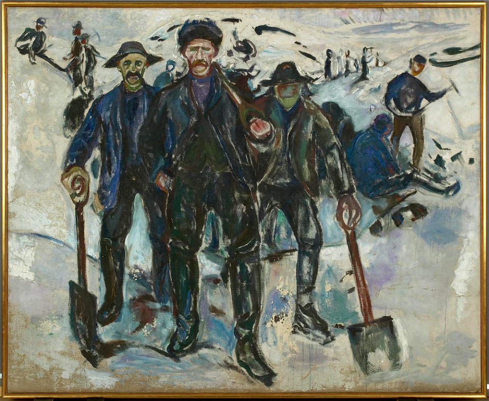 Edvard Munch - Workers in Snow - MM.M.00371 - Munch Museum