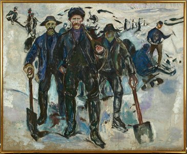 Edvard Munch - Workers in Snow - MM.M.00371 - Munch Museum