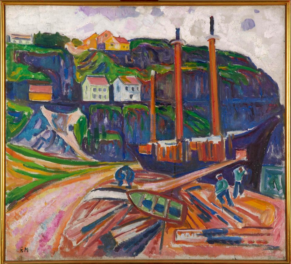 Edvard Munch - Ship Being Scrapped - MM.M.00439 - Munch Museum