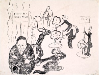 Edvard Munch Caricature of the Press Thielska 297M78