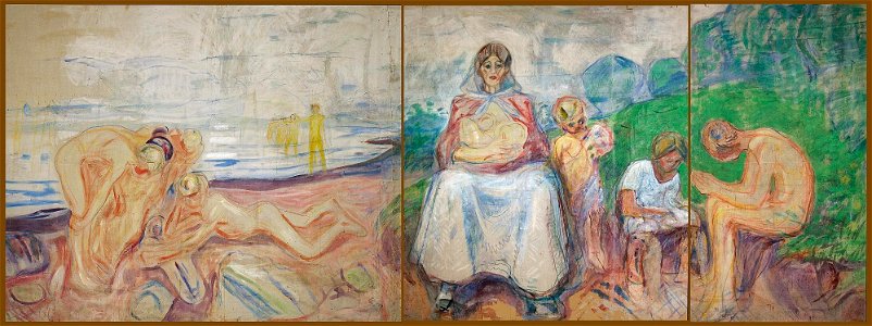 Edvard Munch - The Researchers, Left Part with Playing Children - MM.M.00907B - Munch Museum