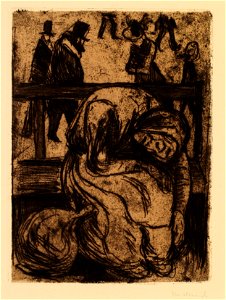 Edvard Munch Elderly Woman on a Bench Thielska 297M47