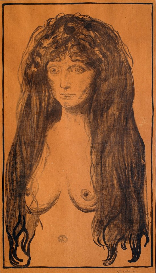 Edvard Munch Female Half-figure Nude Thielska 297M71