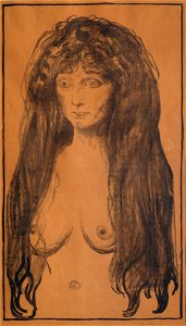 Edvard Munch Female Half-figure Nude Thielska 297M71
