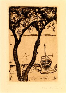 Edvard Munch Landscape with Boat Thielska 297M27