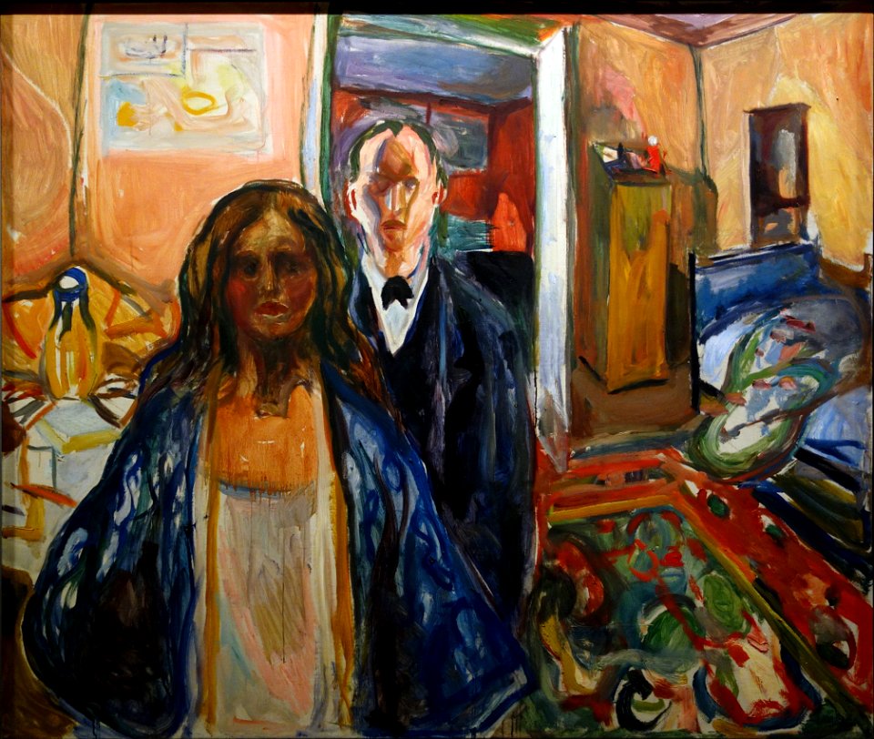 Edvard Munch The Artist And His Model 1919-1921