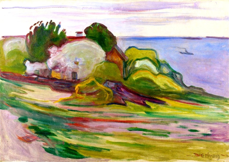 Edvard Munch - Trees and Torpedo Boat