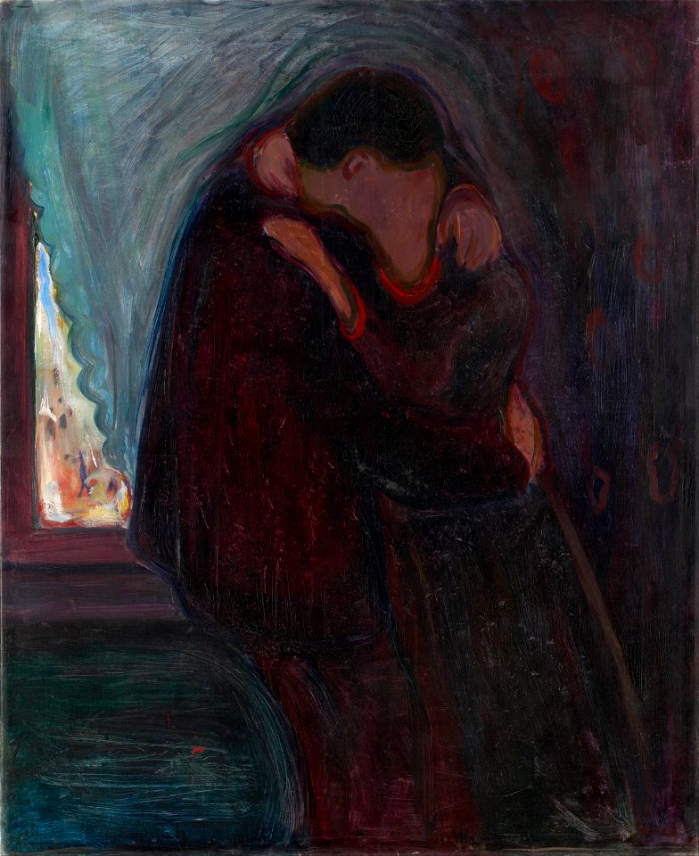 Edvard Munch - The Kiss - Google Art Project. Free illustration for personal and commercial use.