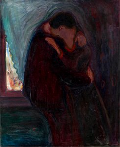 Edvard Munch - The Kiss - Google Art Project. Free illustration for personal and commercial use.