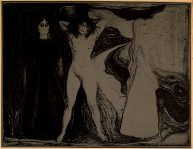 Edvard Munch The Sphynx Woman in Three Stages Thielska 297M67
