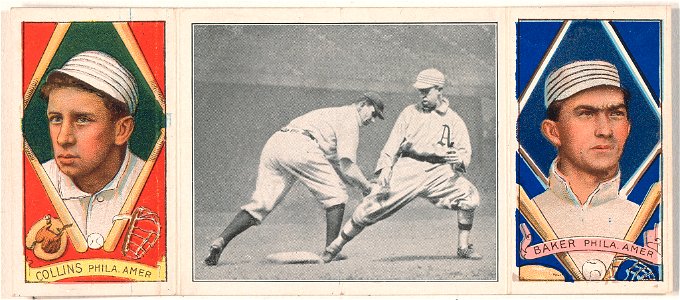 Edw. T. Collins-Frank Baker, Philadelphia Athletics, baseball card portrait LCCN2008678444