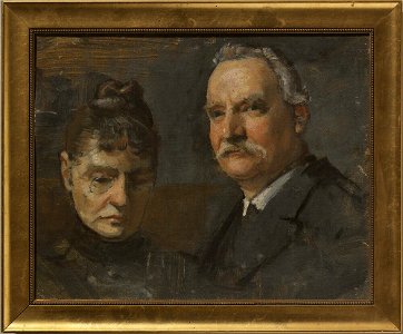 Edvard Perséus - Okänd kvinna med okänd man - NMGrh 4351 - Nationalmuseum