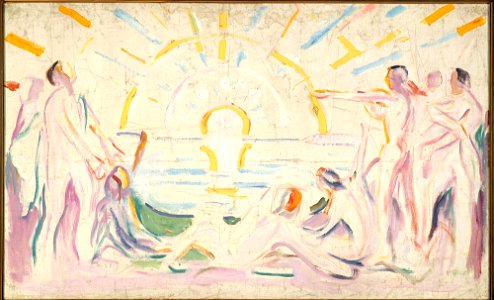 Edvard Munch - The Sun and Awakening Nude Men - MM.M.00924 - Munch Museum