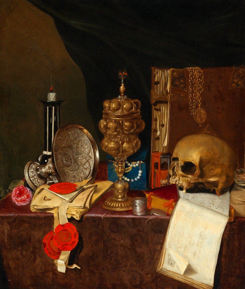 Edwaert Collier (circle) Vanitas still life