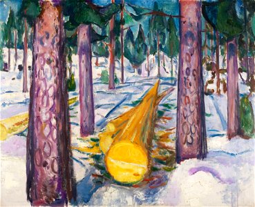 Edvard Munch - The Yellow Log - Google Art Project. Free illustration for personal and commercial use.