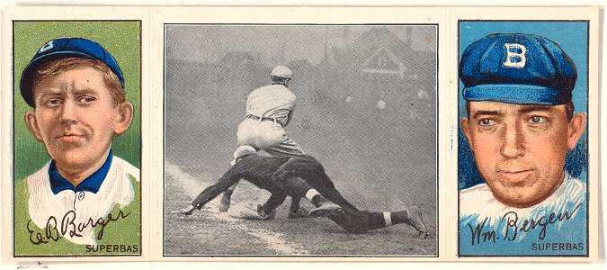 Edw. B. Barger-William Bergen, Brooklyn Superbas, baseball card portrait LCCN2008678454