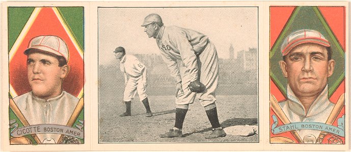 Edw. V. Cicotte-Jacob G. Stahl, Boston Red Sox, baseball card portrait LCCN2008678526