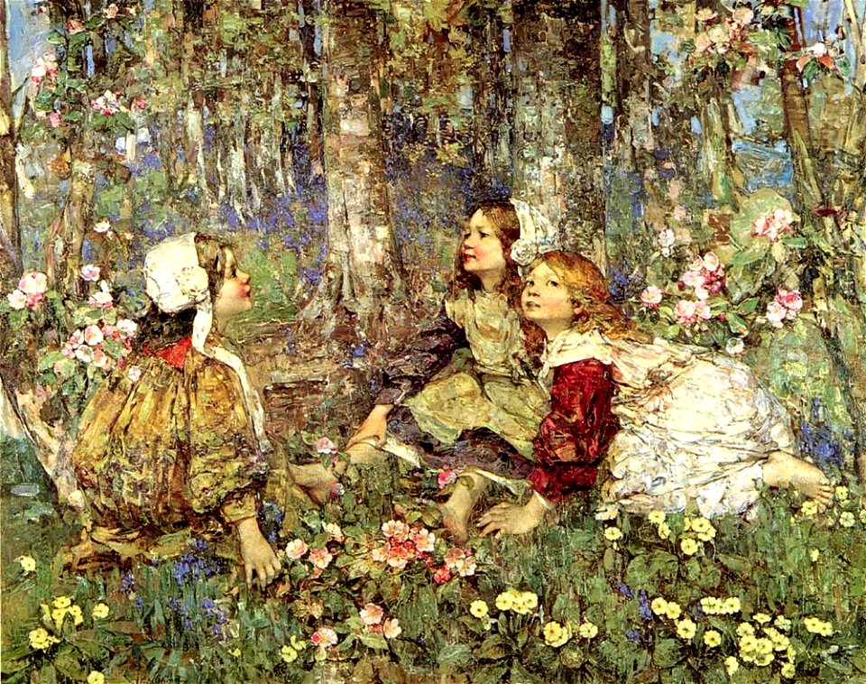Edward Atkinson Hornel - The Music Of The Woods 1906