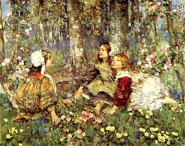 Edward Atkinson Hornel - The Music Of The Woods 1906