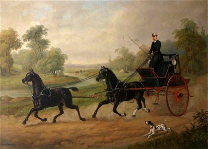 Edward Benjamin Herberte (active 1857-1893) - Edmund Wilson (1831–1934), Driving His Tandem - 884992 - National Trust