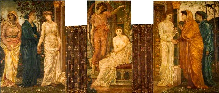 Edward Burne-Jones (1833-1898) - Psyche's Sisters Visit Her (Palace Green Murals) - 1922P190 - Birmingham Museums Trust
