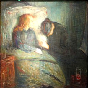 Edvard Munch The Sick Girl. Free illustration for personal and commercial use.