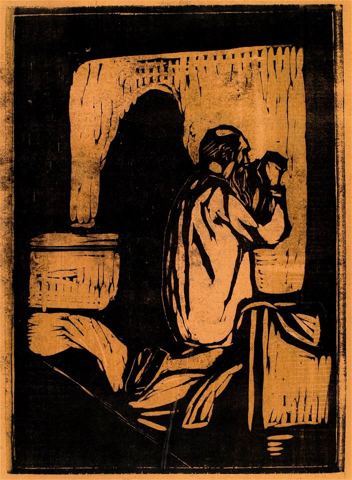 Edvard Munch Old Man Praying Thielska 297M85