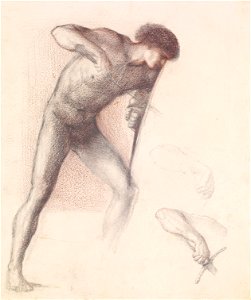 Edward Burne-Jones - St George Series - Male Nude - Study of St George for 'St George slaying the Dragon' - Google Art Project