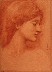 Edward Burne-Jones - Study of a Female Head - Google Art Project