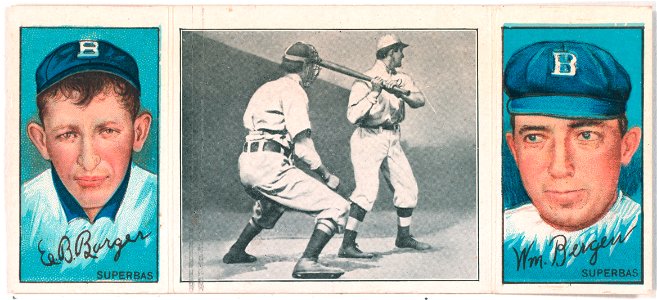 Edw. B. Barger-William Bergen, Brooklyn Superbas, baseball card portrait LCCN2008678409